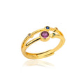 Zircon Geometric Adjustable Ring