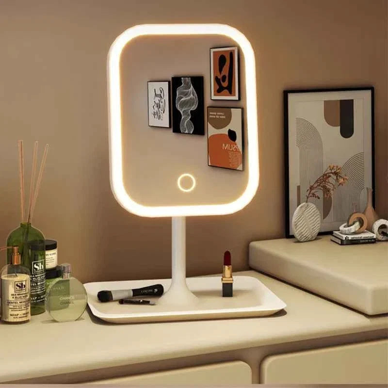 Desktop Vanity Mirror 3 Color Light LED Makeup Mirror
