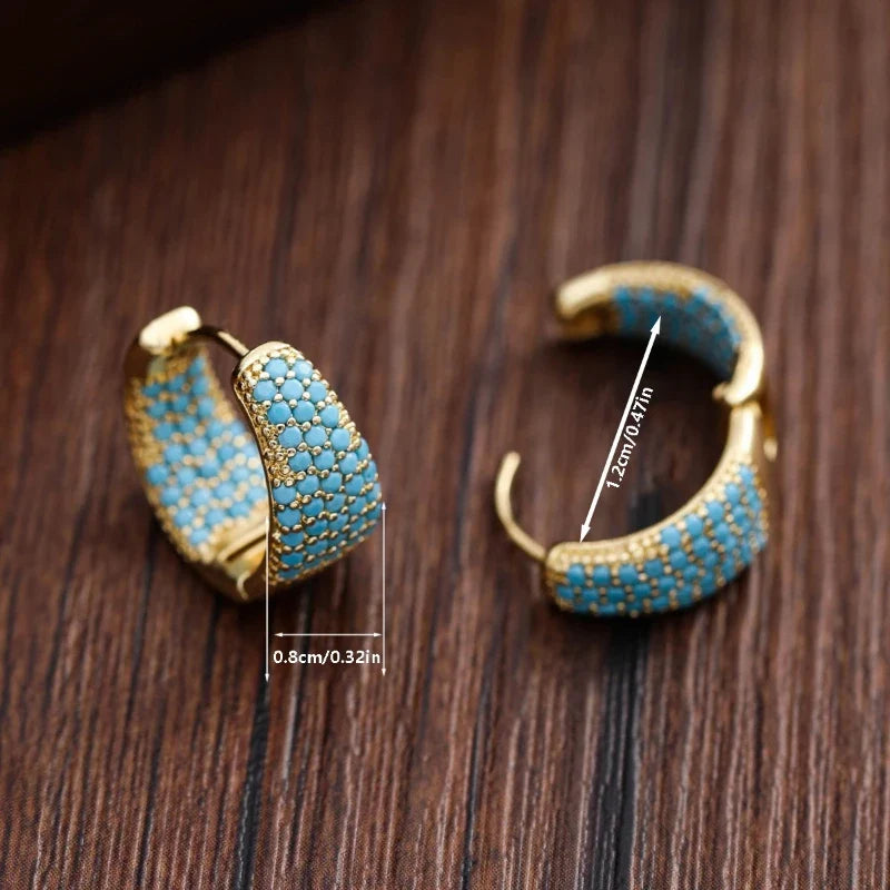 Bohemian Turquoise Clip Earrings