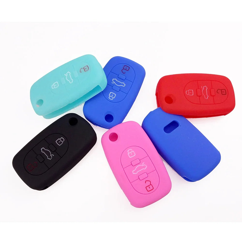 XUKEY Silicone Car Key Fob Cover Case