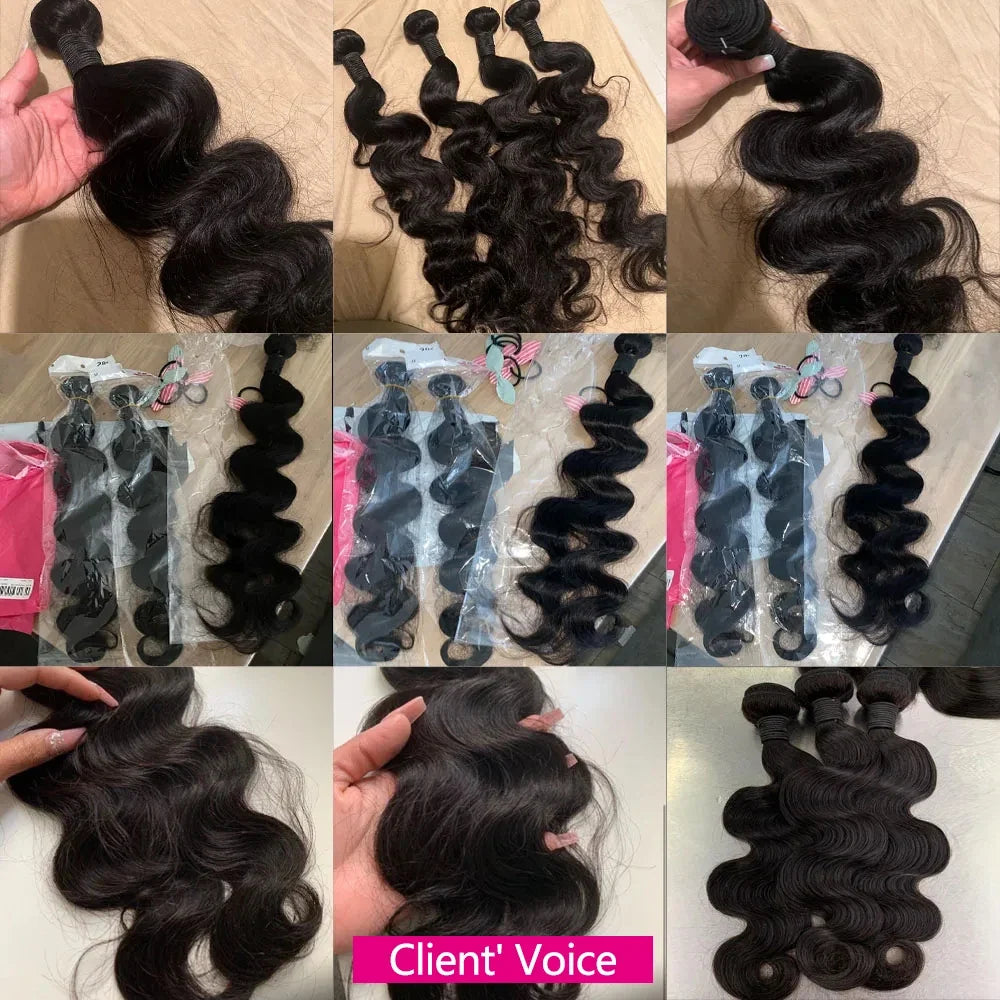Queenlike 24 24 24 Inch Body Wave Bundles Human Hair 12A Brazilian Raw Hair Weave Bundles 1/3 PCS Human Hair Bundles Extensions