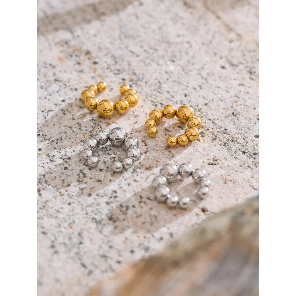 Round Beads Ear Bone Clip Earrings