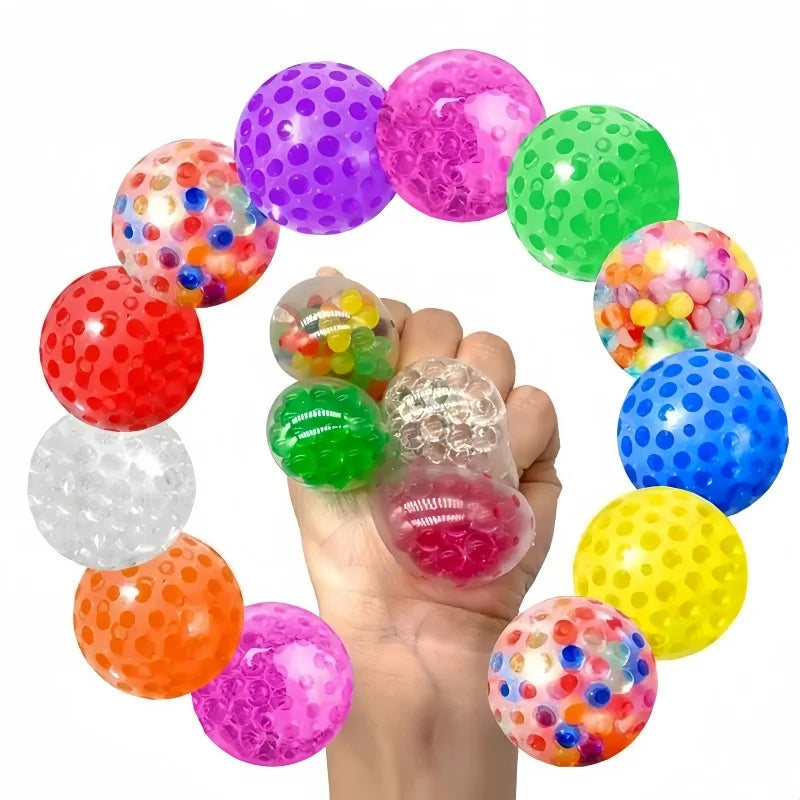 Soft Rubber Grape Squeeze Balls | 5-Pack Stress Relief Set