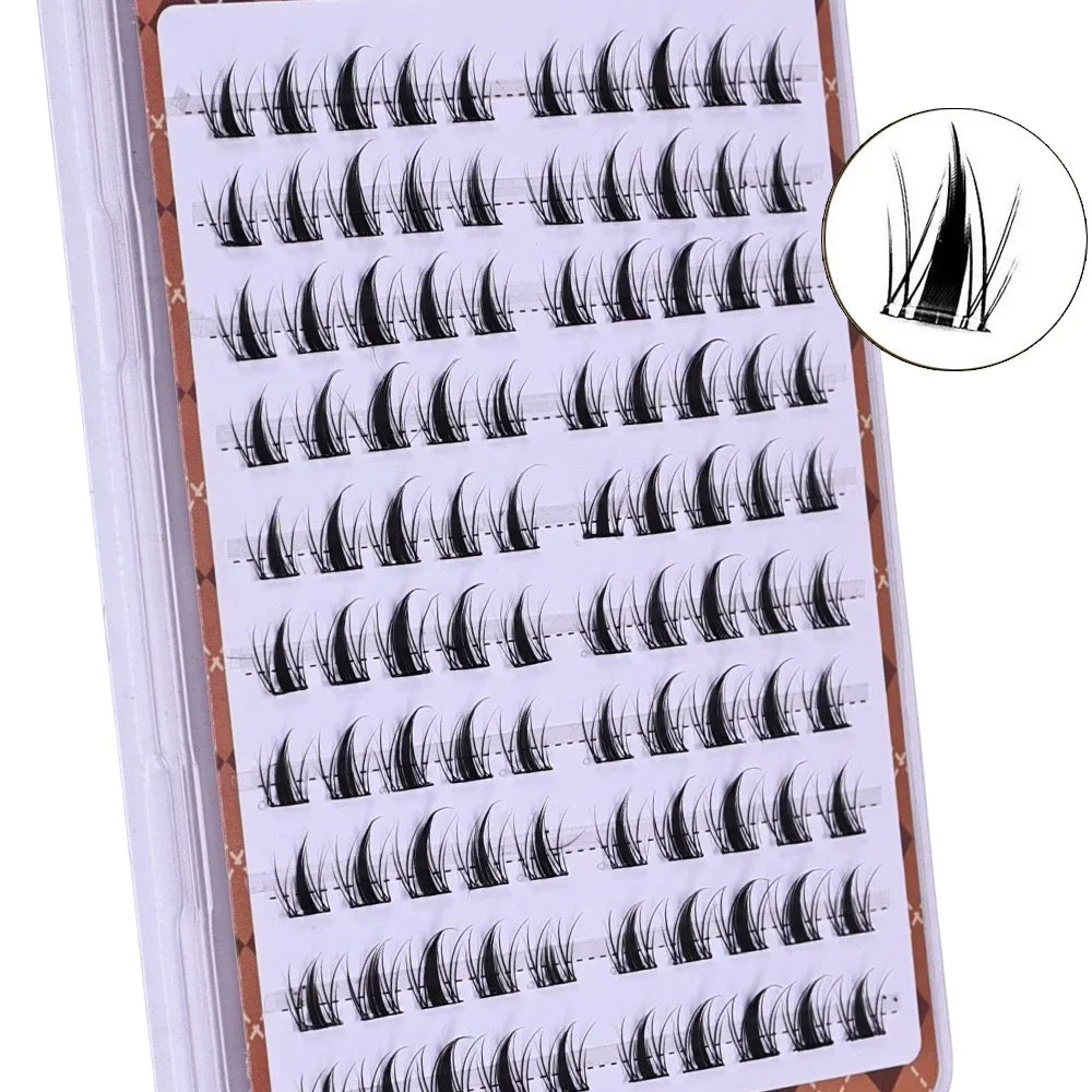 DIY Self-Adhesive Cluster Lashes 10 Rows | Glue-Free Manga Sectioned Eyelashes