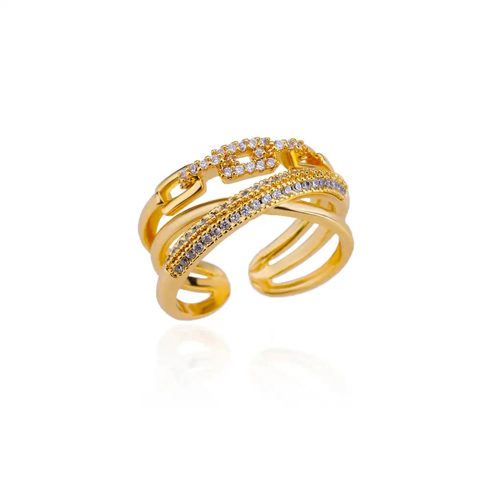 Zircon Twist Chain Ring