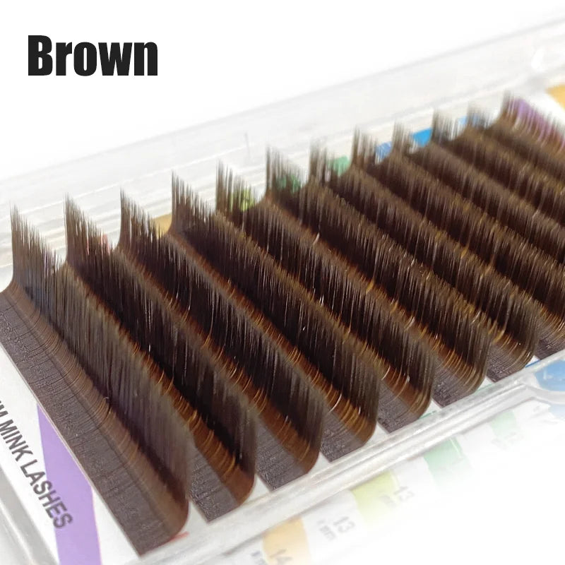 NATUHANA L/LU Curl Auto Fan Colored Lashes | Easy Fan Color Eyelash Extension