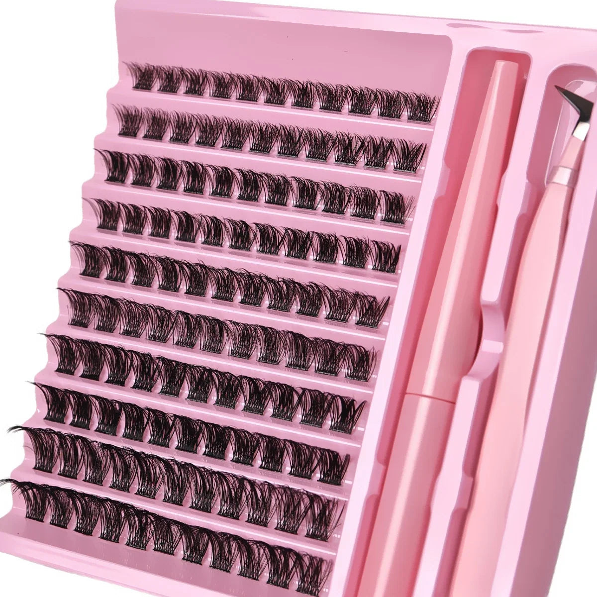 Bond Individual Lashes Kit Cluster Lashes Wispy Curling False Eyelash Clusters