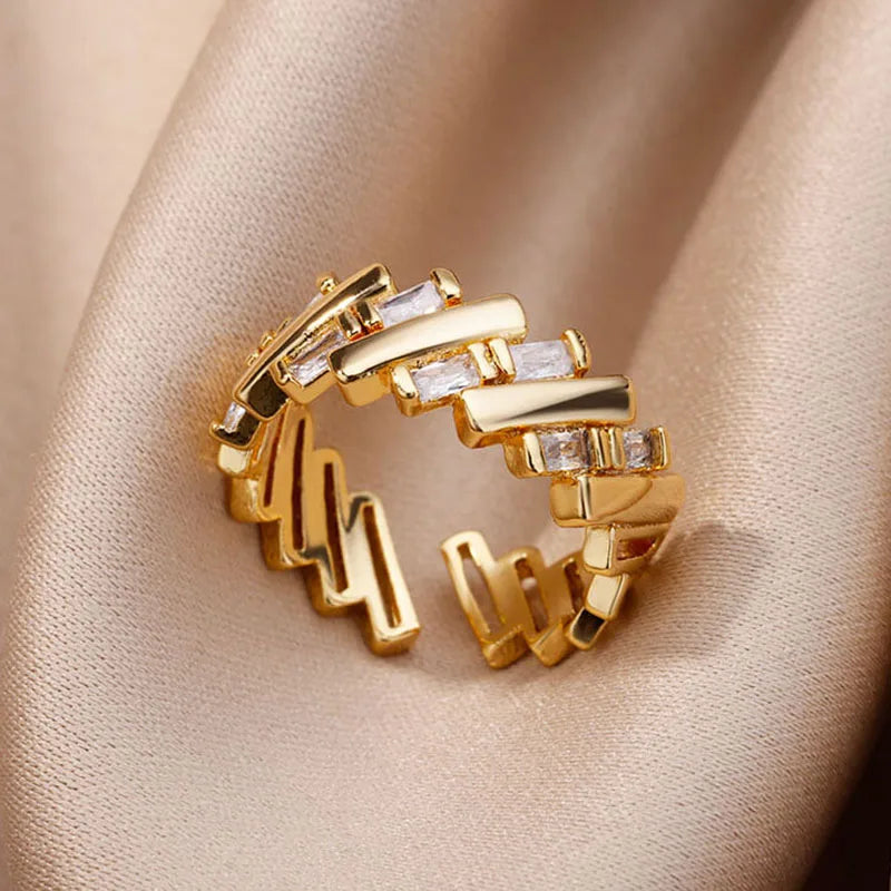 Zircon Bar Open Ring