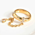 Tassel Drop Zircon Ring