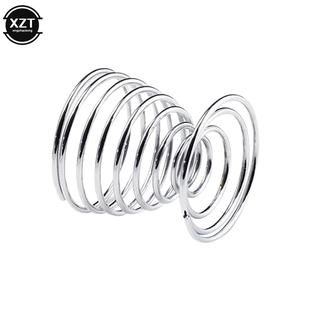 2PCS Spiral Egg Holder for Hard Boiled Eggs | Stainless Steel Egg Cup Kitchen Gadget