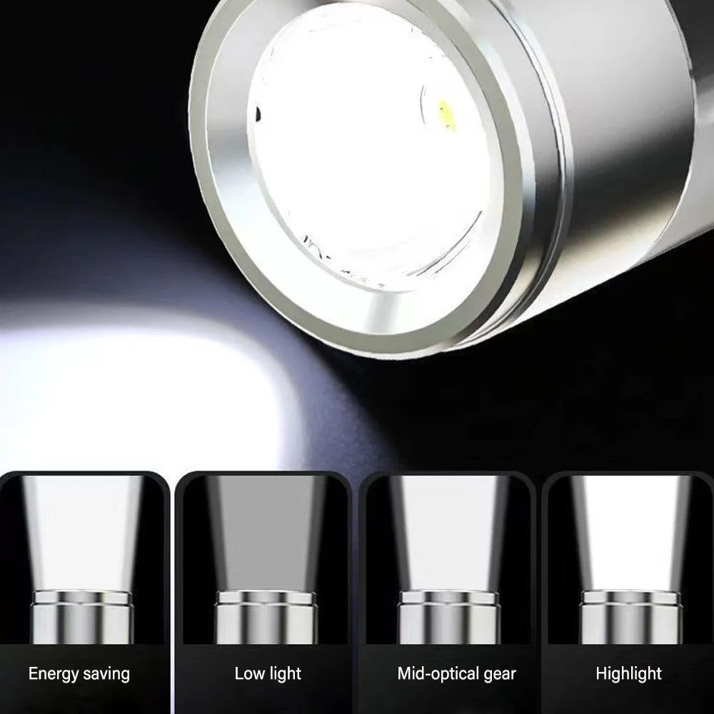 Mini Keychain Flashlight Type-C Fast Charging Waterproof Torch Lamp | IP66, Compact EDC LED Light