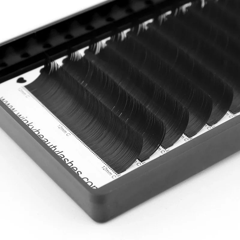 Black Mink Lashes | Ellipse Split Tips Individual Eyelash Extensions