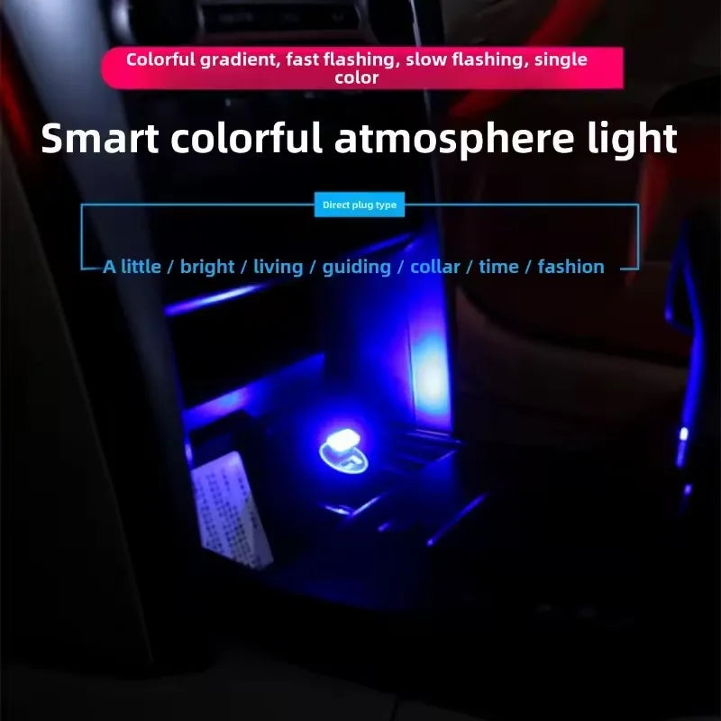 Car USB LED Atmosphere Light | Music Sync Sound Control Car