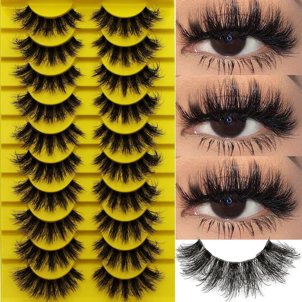 Lashes 3D Fake Lashes Makeup Messy False Eyelashes Fluffy Thick Lashes