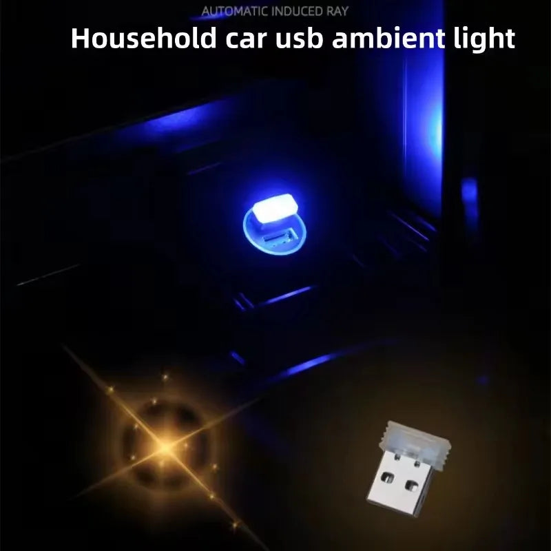 Car USB LED Atmosphere Light | Music Sync Sound Control Car