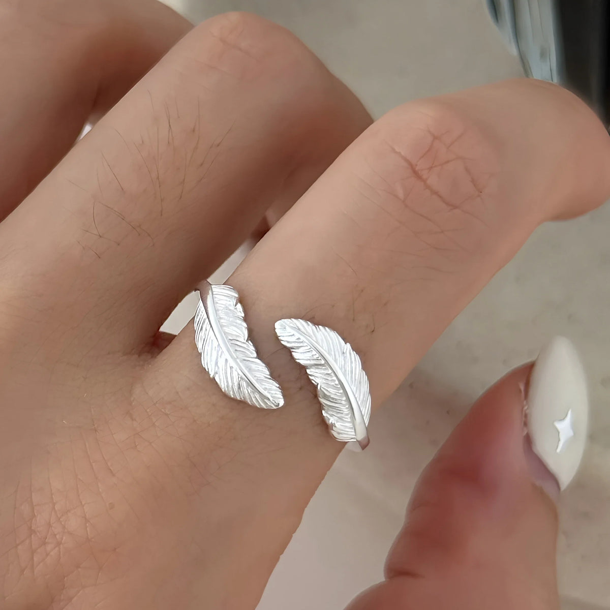 925 Sterling Silver Frosting Geometry Ring | Textured Wide Band for Women