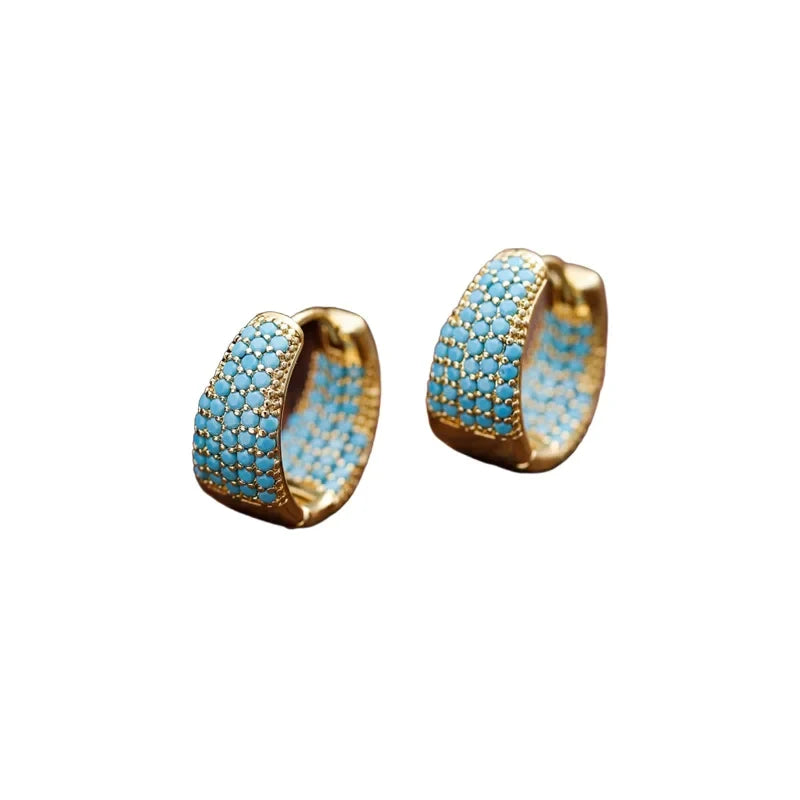 Bohemian Turquoise Clip Earrings