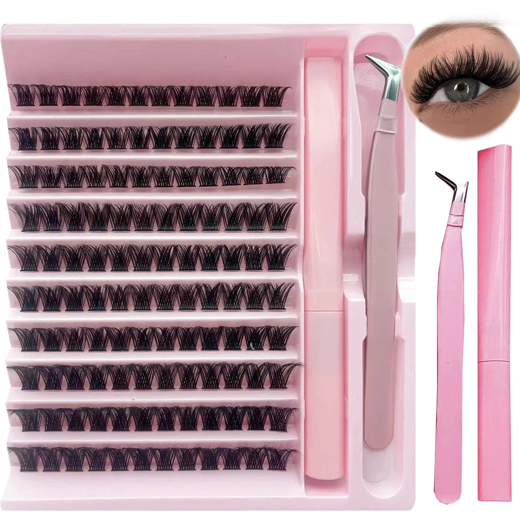 DIY Cluster Lashes 120pcs | Natural PBT Material 2-in-1 Set