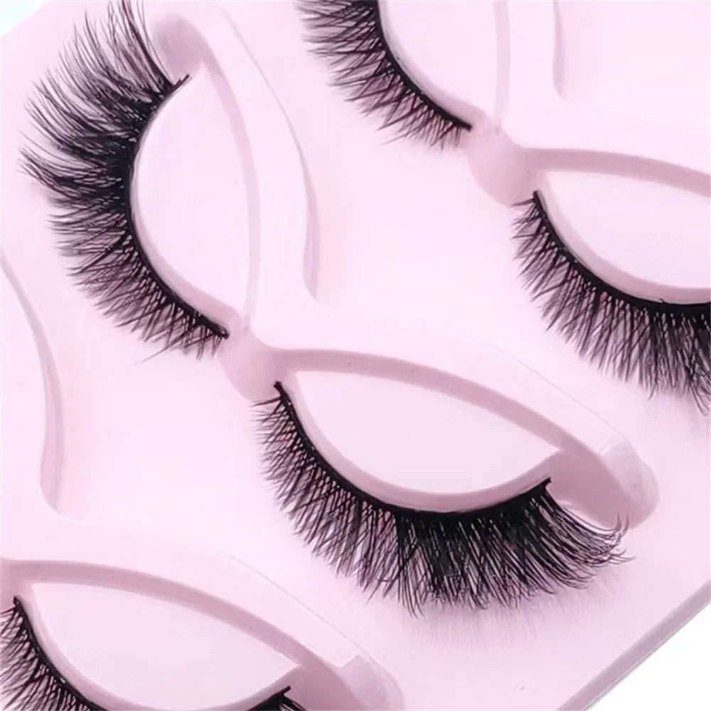 5 Pairs Cat Eye Lashes Wispy Fake Lashes | Fluffy Winged Strip Lashes
