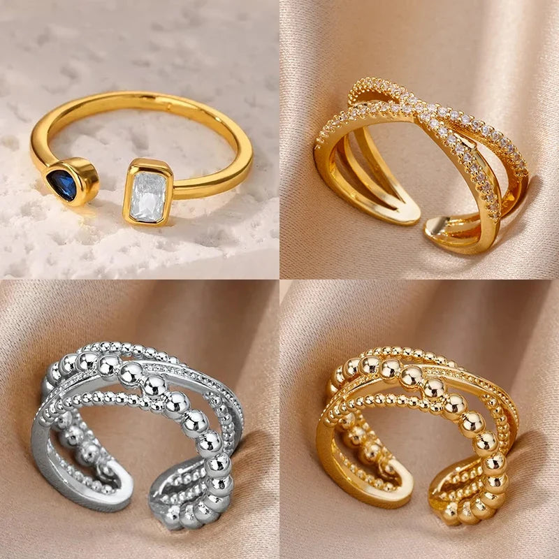 Zircon Square Drop Ring