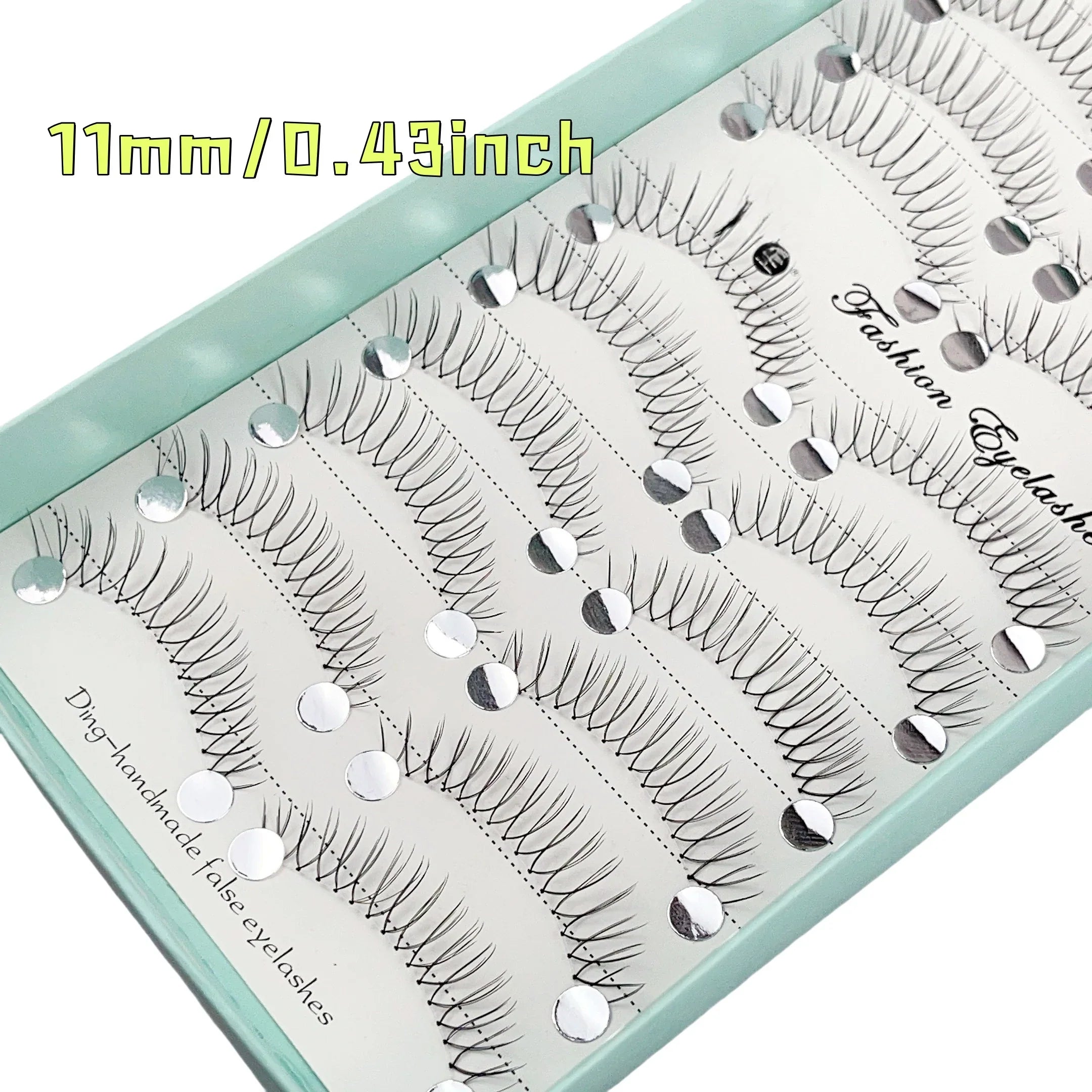 Anime Style False Eyelashes 10 Pairs | 11mm C-Shaped Curled DIY Strip Lashes