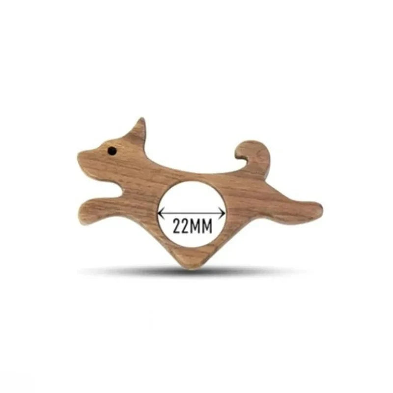 Wooden Cat Dog Bookmark Animal Book Page Holder Ring Student Reading