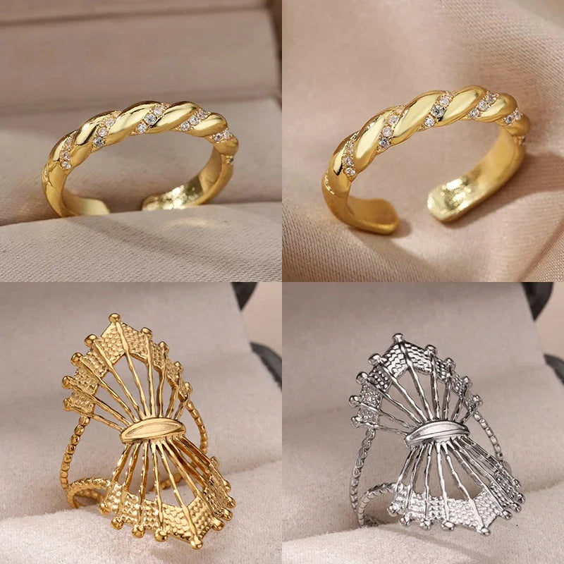 Zircon Twisted Open Ring