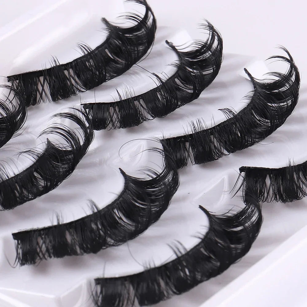 3D Russian Fluffy Faux Mink Lashes Reusable Strip Lash Starter Kit
