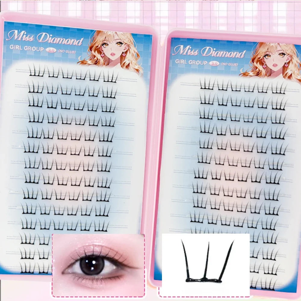 Fairy Eyelashes Thin Flake Eyelash Book | Korean Style DIY False Lashes for Natural Look