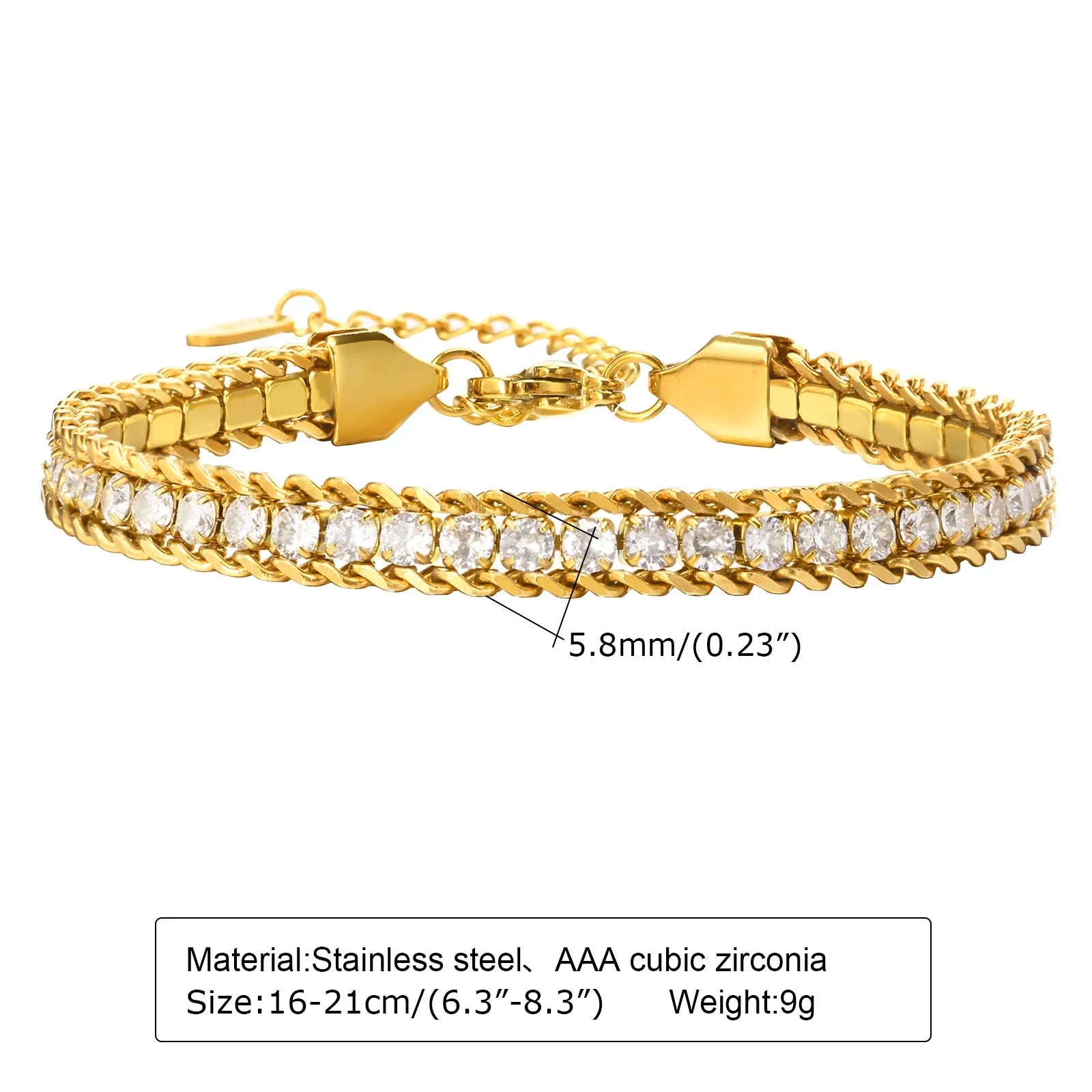 18K Gold Twist Paperclip Bracelet