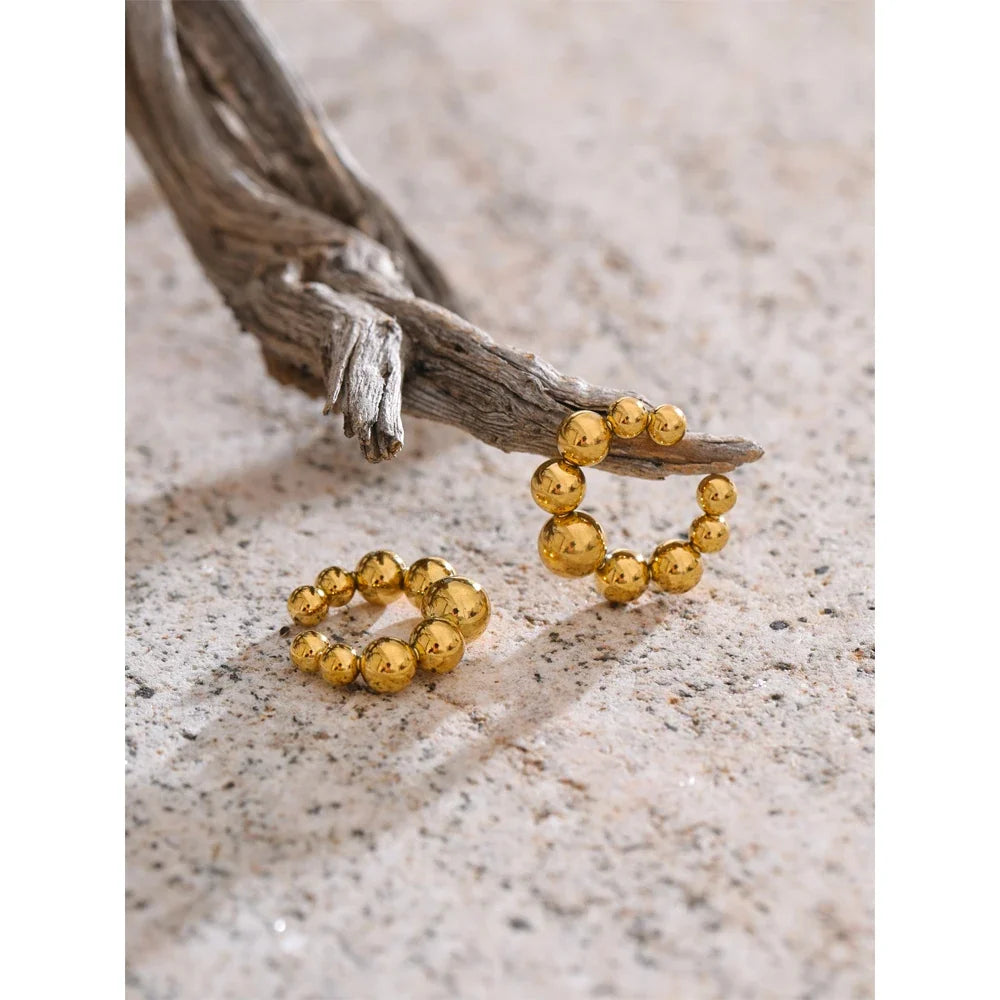 Round Beads Ear Bone Clip Earrings