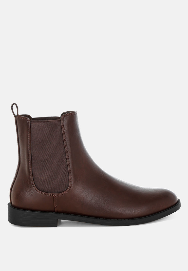 Sigrun Faux Leather Chelsea Boots