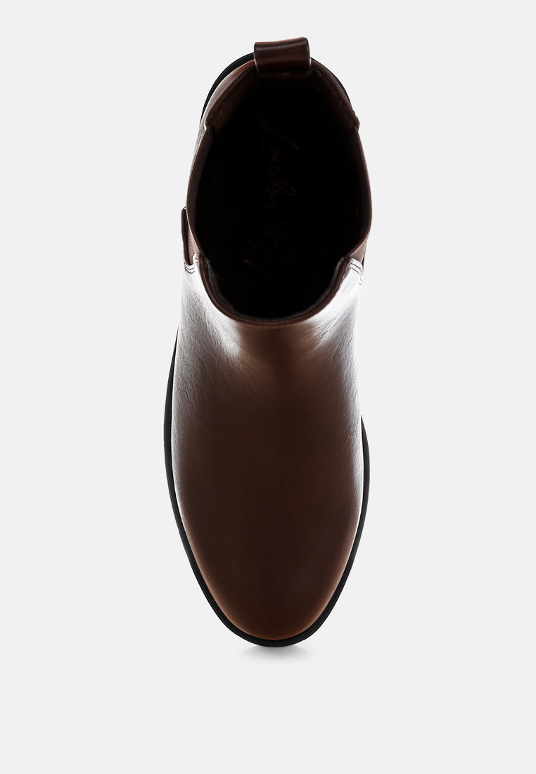Sigrun Faux Leather Chelsea Boots