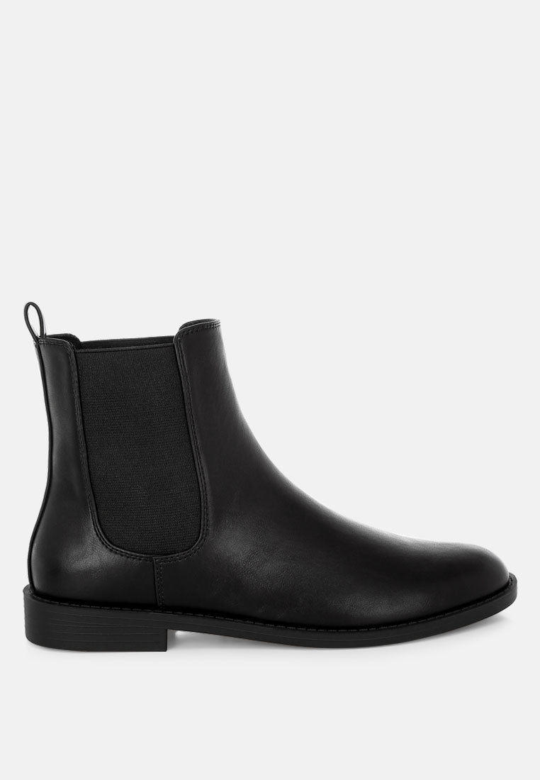 Sigrun Faux Leather Chelsea Boots