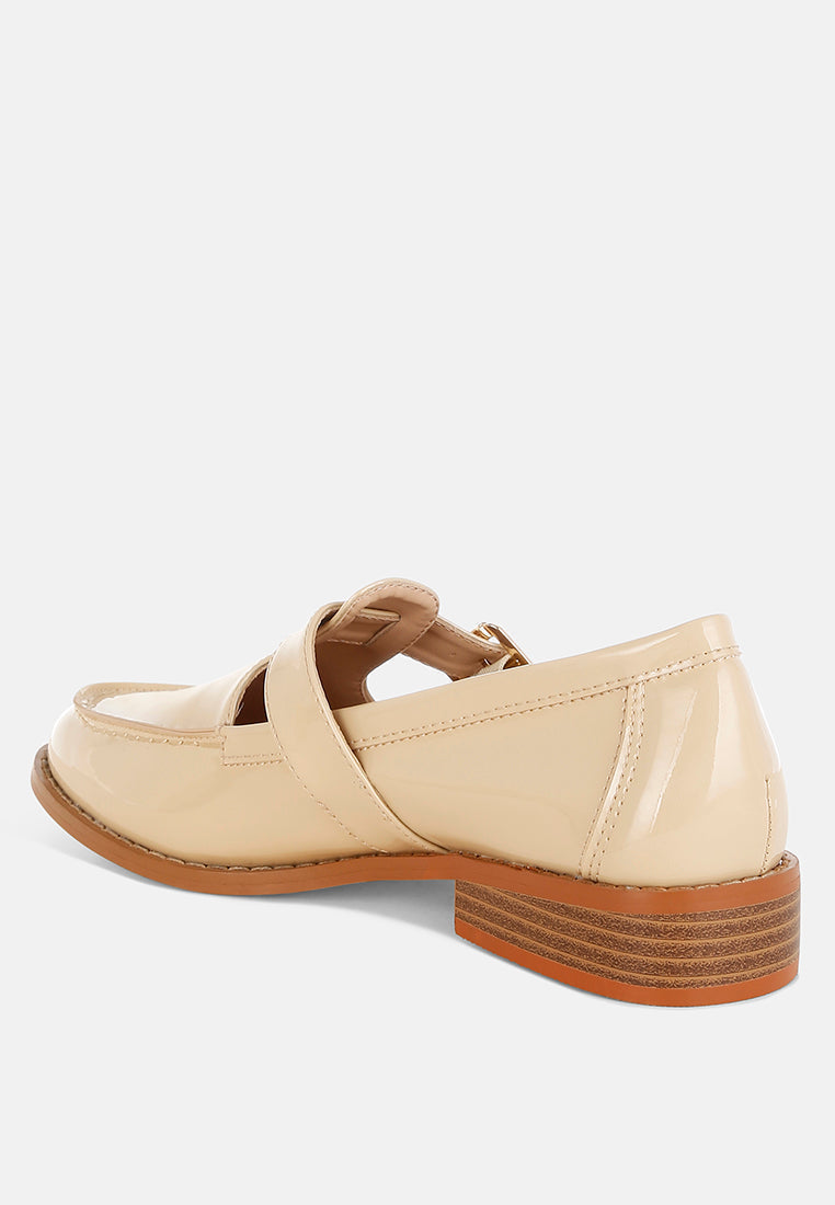 Swenson Patent Pleather Mary Jane Loafers
