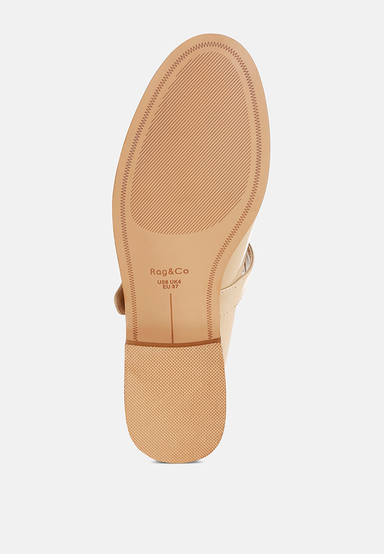 Swenson Patent Pleather Mary Jane Loafers
