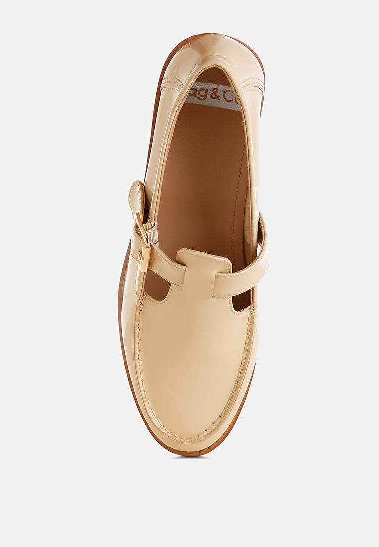 Swenson Patent Pleather Mary Jane Loafers