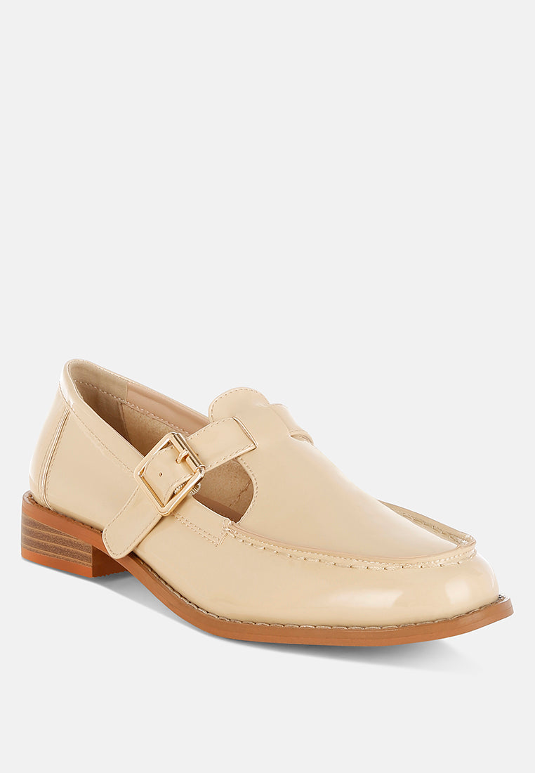Swenson Patent Pleather Mary Jane Loafers