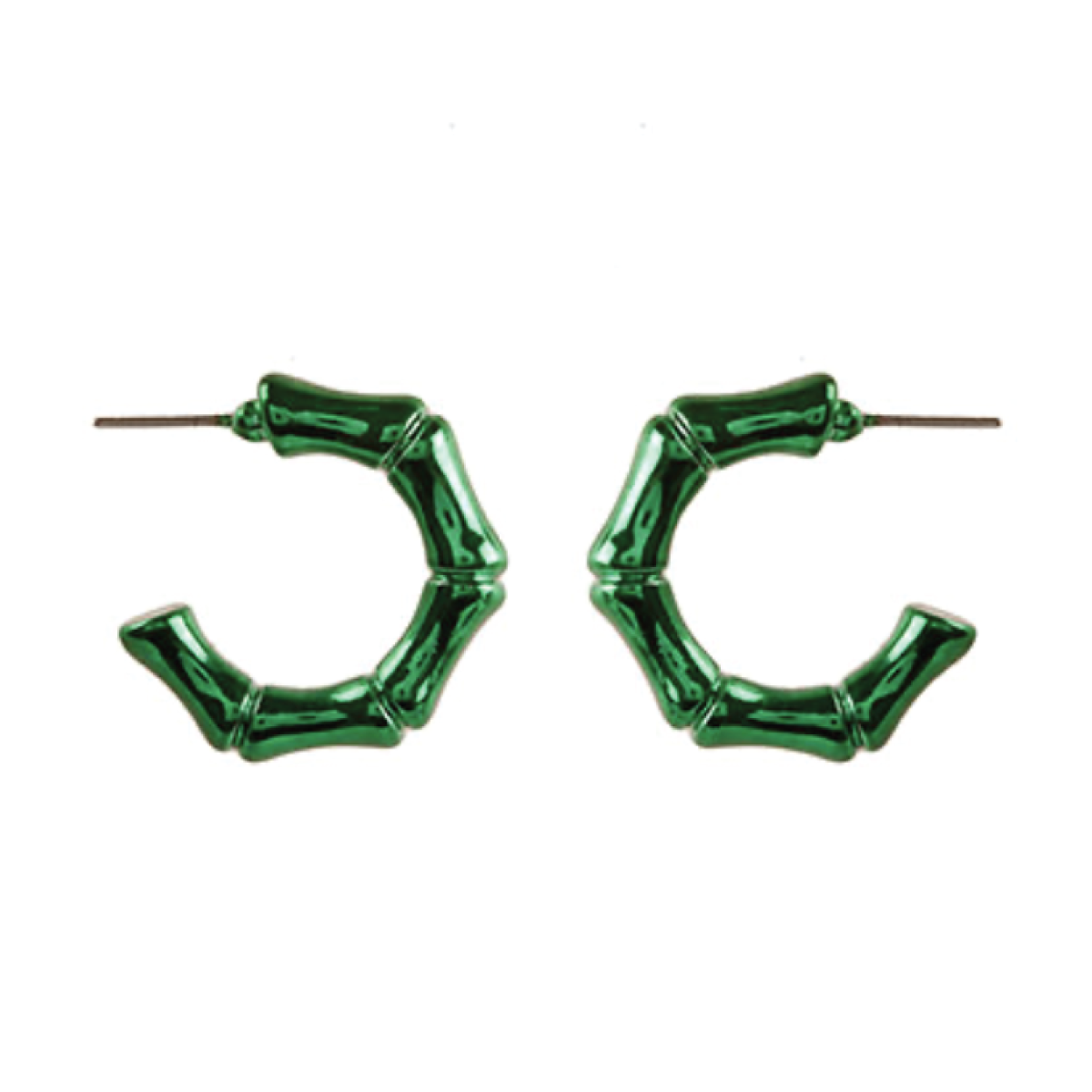 Green Bamboo Hoops