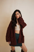 Dreamy Days Cable Knit Open Cardigan-0