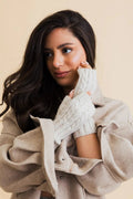 Cable Knit Fingerless Gloves-0