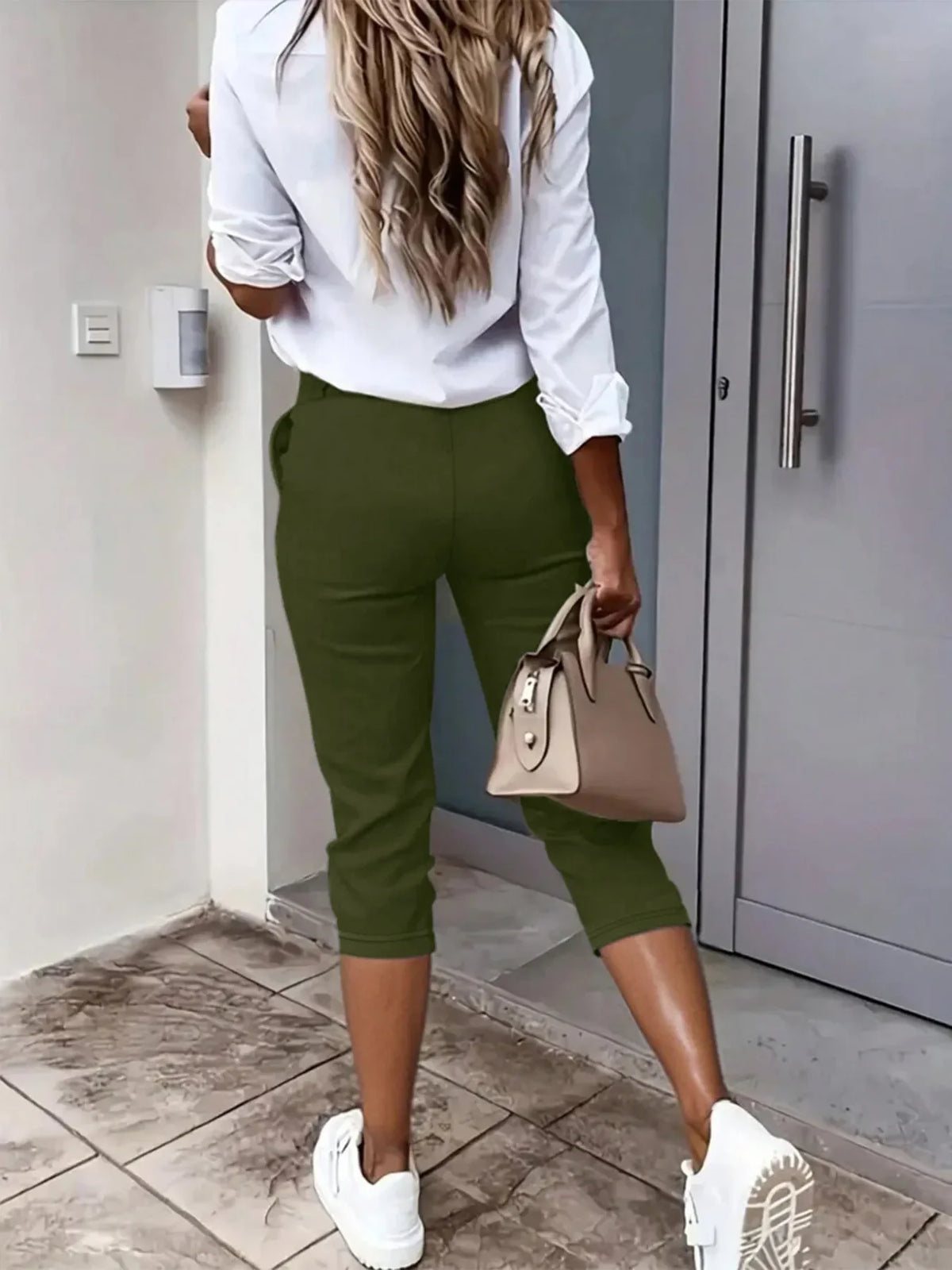Pleated Detail Pants with Pockets