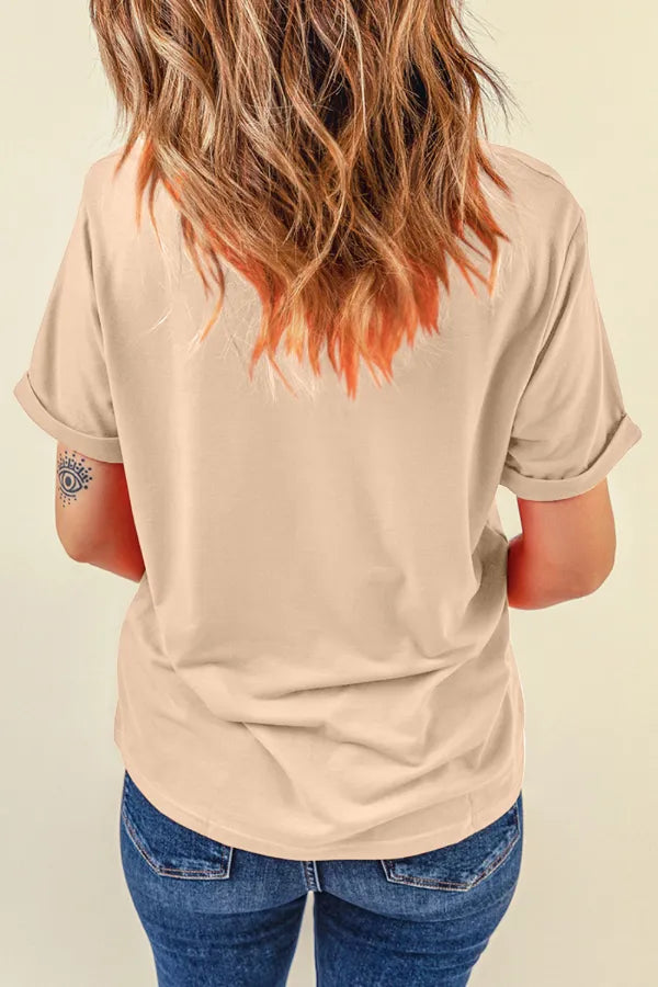 Football Round Neck Short Sleeve T Shirt