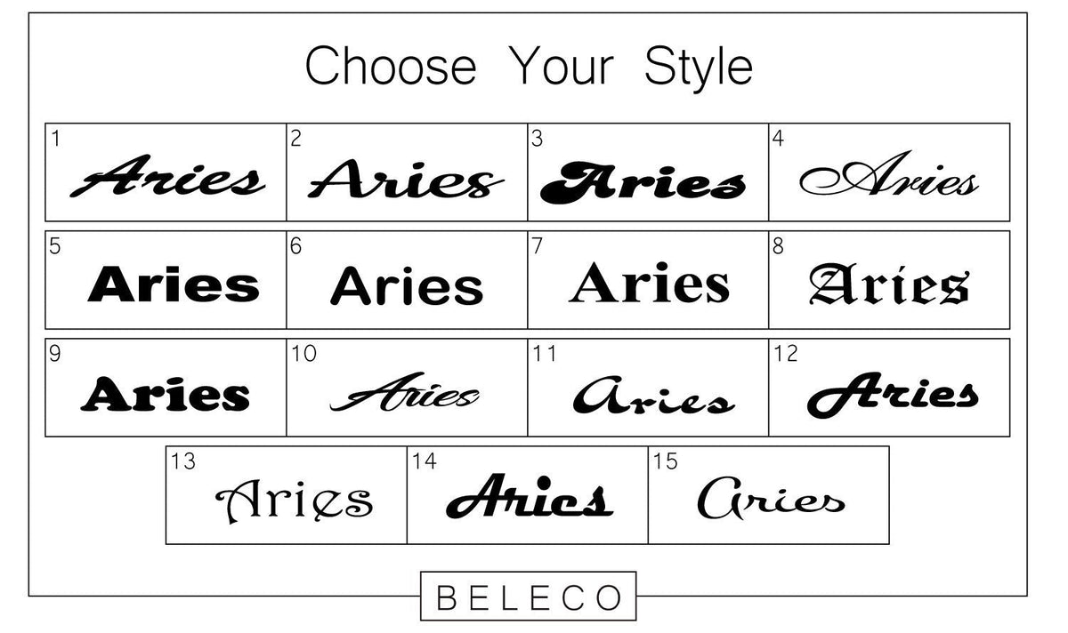 Aries Engraved Cuff Bracelet