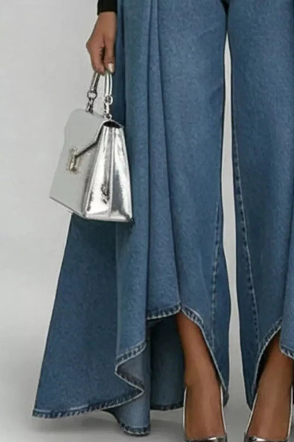 Full Size High-Waisted Wide-Leg Jeans Plus Size