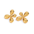 18K Gold Flower Earrings