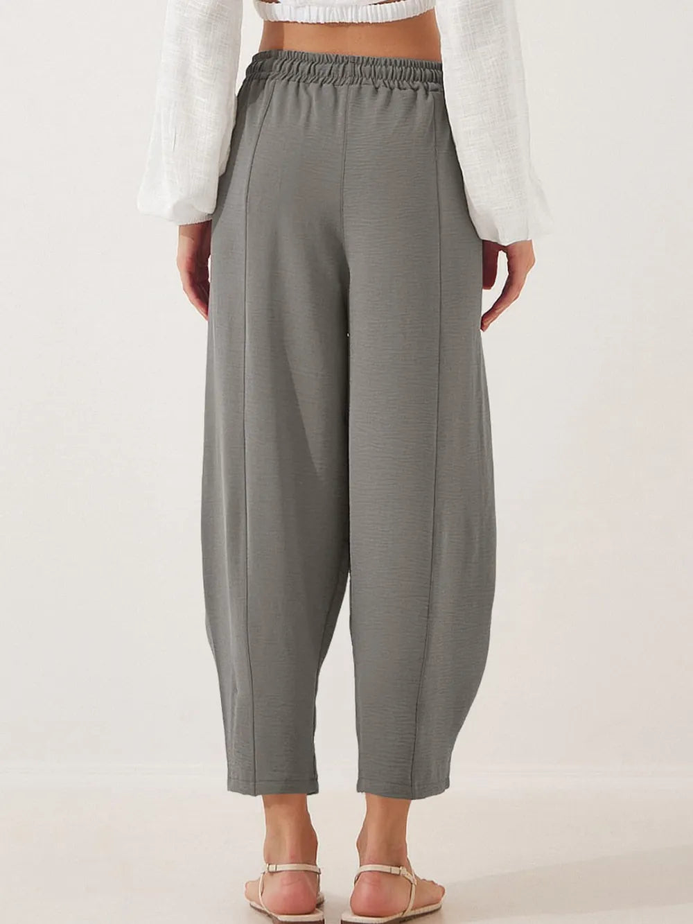 Full Size Drawstring Cropped Jogger Pants Plus Size