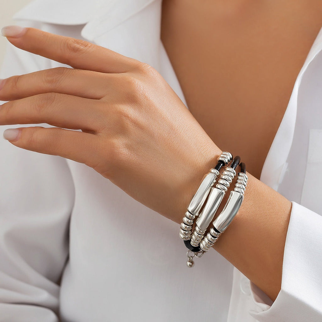 Light Luxury Beaded Bamboo Bracelet