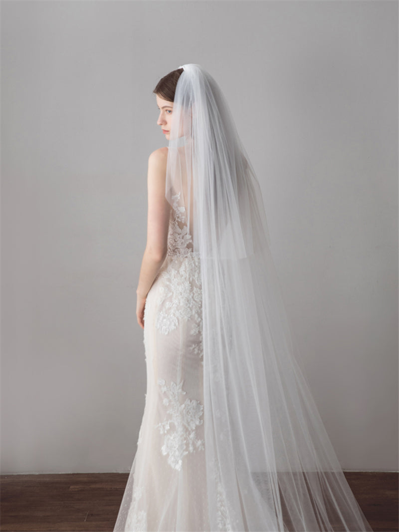 Extra Long Double Veil Wedding Dresses Hair Accessories