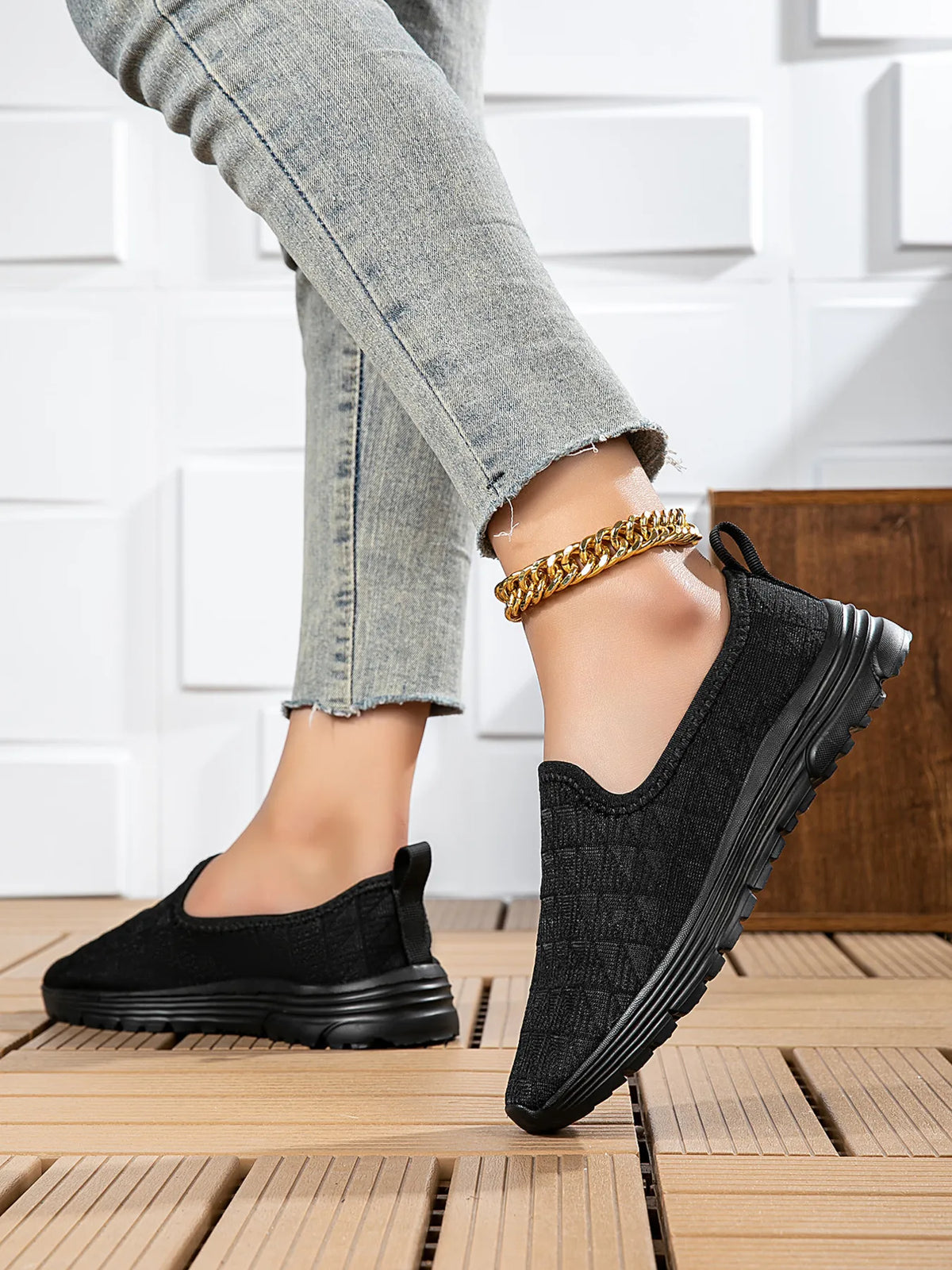 Breathable Mesh Slip-On Sneakers